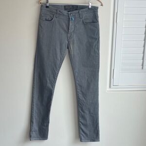 JACOB COHËN Men's Slate Gray Slim Luxury Jeans Style 688 Size 33 GUC